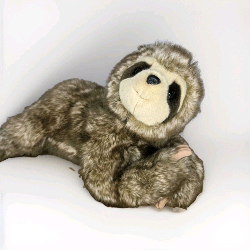 NWT Douglas Sylvie Sloth Cuddle Toy 18" Plush Tri Colored Soft Felt Claw Soft